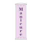Banner Manicure Salão De Beleza Serviço Lona Lilás 100x30cm