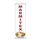 Banner Marmitex Restaurante Comida Serviço Branco 100x30cm Banner Marmitex Restaurante Comida Serviço Branco 100x30cm