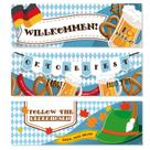 Banner Oktoberfest Sign Party, decoração de fundo de festa, 3 unidades Banner Oktoberfest Sign Party, decoração de fundo de festa, 3 unidades