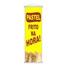 Banner Pastel Frito Banca Comida Serviço Amarelo 100x30cm