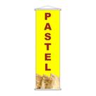 Banner Pastel Frito Banca Comida Serviço Lona 100x30cm