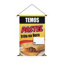 Banner Pastel Frito Na Hora 50x100cm Impermeável Durável para Comércio