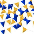 Banner Pennant MARFOREVER, azul marinho, ouro, 30 peças de tecido metálico