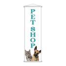 Banner Pet Shop Veterinário Animais Serviço Branco 100x30cm Banner Pet Shop Veterinário Animais Serviço Branco 100x30cm