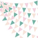 Banner pinkblume Camp Bride, tecido de guingão verde rosa de 10 m