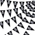 Banner pirata Tatuo Jolly Roger Skull Flag 60 peças de decoração de festa Banner pirata Tatuo Jolly Roger Skull Flag 60 peças de decoração de festa