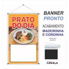 Banner pronto Almoço/Cardápio do Dia BA 318 medida 45x70 cm arte pronta