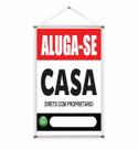 Banner pronto Aluga-se BA 449 medida 45x70 cm arte Pronta