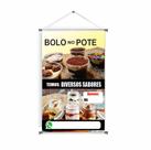Banner pronto Bolo no Pote BA 463 medida 45x70 cm arte Pronta