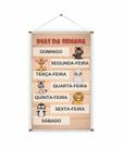 Banner pronto Dias da Semana BA 181 medida 45x70 cm arte pronta
