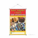 Banner pronto Encomendas Doces BA 142 medida 45x70 cm arte pronta