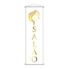Banner Salão De Beleza Mulheres Lona Serviço Branco 100x30cm Banner Salão De Beleza Mulheres Lona Serviço Branco 100x30cm