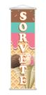Banner Sorvete Tradicional Sorveteria Casquinha 100x30cm