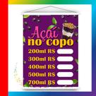 Banner Tabela preço Açaí Ref:1 SEM PERSONALIZAÇÃO Não mancha / desbota Sol chuva