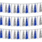 Banner Tassel Garland Hysilla Azul Marinho Branco Prata x45 Banner Tassel Garland Hysilla Azul Marinho Branco Prata x45