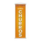 Banner Temos Churros Doce Lanche Comida Lona 100x30cm Banner Temos Churros Doce Lanche Comida Lona 100x30cm
