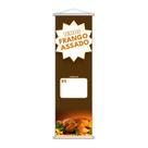 Banner Temos Frango Assado Preço Fundo Branco 100x30cm