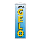 Banner Temos Gelo Bebidas Serviço Lona 100x30cm