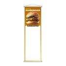 Banner Temos Hambúrguer Cardápio Fundo Branco 100x30cm
