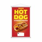 Banner Temos Hot Dog Diversos Sabores Lanche Preço 80x50cm
