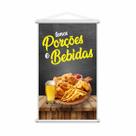 Banner Temos Porções e Bebidas Lanches Restaurante Grande