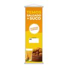 Banner Temos Salgado e Suco Diversos Sabores Preço 100x30cm