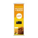 Banner Temos Salgado e Suco Preço Diversos Sabores 100x30cm