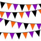 Banner triangular GCQQ Halloween de 39 pés com 42 bandeiras de flâmula