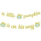 Banner XFQUIJ Uma pequena abóbora está a caminho + Boy Decor