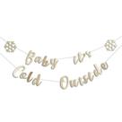 Banner ZAIBIANHAO Baby It's Cold Outside Snowflake Gold