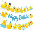Banners de aniversário CANDY CHEF Duck Happy Birthday, 3 unidades