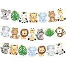 Banners de festa iPartyFun Jungle Safari Animals, 2 unidades