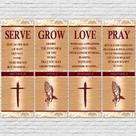 Banners de igreja EYNDYN, decoração de Natal em vinil de 1,8 x 5,9 pés