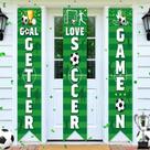 Banners de sinalização de varanda de futebol Wayyogh, 3 peças, 120 x 30 cm, poliéster Banners de sinalização de varanda de futebol Wayyogh, 3 peças, 120 x 30 cm, poliéster