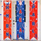 Banners de varanda de beisebol Wayyogh, 3 peças, 120 x 30 cm, vermelho, azul Banners de varanda de beisebol Wayyogh, 3 peças, 120 x 30 cm, vermelho, azul