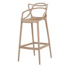 Banqueta Allegra Nude Polipropileno Cozinha Bar Bistrô Bancada Banqueta Allegra Nude Polipropileno Cozinha Bar Bistrô Bancada