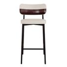 Banqueta Alloa Fixa com 4 Pés 50 x 44,7 x 163,5cm com 1 Unidade Branco/Palha/Café/Preto Epoxi