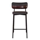 Banqueta Alloa Fixa com 4 Pés 50 x 44,7 x 163,5cm com 1 Unidade Preto/Café/Epoxi