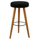 Banqueta alta 75 cm mahogani madeira maciça assento em suede
