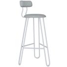 Banqueta Alta Bar Cozinha Sala de Jantar Áris C01 Branco material sintético Off White - Lyam Decor