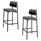Banqueta Alta Bar Estofada Kit 2 Ella M25 Linho Cinza/Preto - Mpozenato Banqueta Alta Bar Estofada Kit 2 Ella M25 Linho Cinza/Preto - Mpozenato