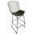 Banqueta Alta Bertoia maciça preta altura 70cm - Poltronas do Sul