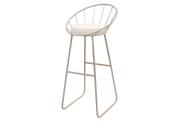Banqueta Alta Champanhe Sunset Estofada Macio Decor Industrial