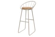 Banqueta Alta Champanhe Sunset Estofada Macio Decor Industrial