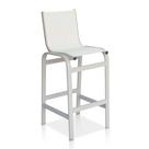 Banqueta Alta Com Encosto Tela Sling - Cinza Banqueta Alta Com Encosto Tela Sling - Cinza