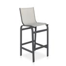 Banqueta Alta Com Encosto Tela Sling - Grafite/Cinza Banqueta Alta Com Encosto Tela Sling - Grafite/Cinza
