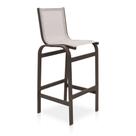 Banqueta Alta Com Encosto Tela Sling - Marrom/Bege Banqueta Alta Com Encosto Tela Sling - Marrom/Bege