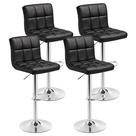 Banqueta Alta Cozinha Bancada Giratória Estofada Preta Kit 4 Un Banqueta Alta Cozinha Bancada Giratória Estofada Preta Kit 4 Un