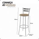 Banqueta Alta Cromada para Bistrô