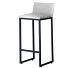 Banqueta Alta Dani Reforçada Decorativa Balcão Bancada Cozinha Bar Área Gourmet Base Preta material sintético